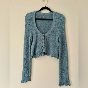 NWOT Free People long sleeve top with buttons